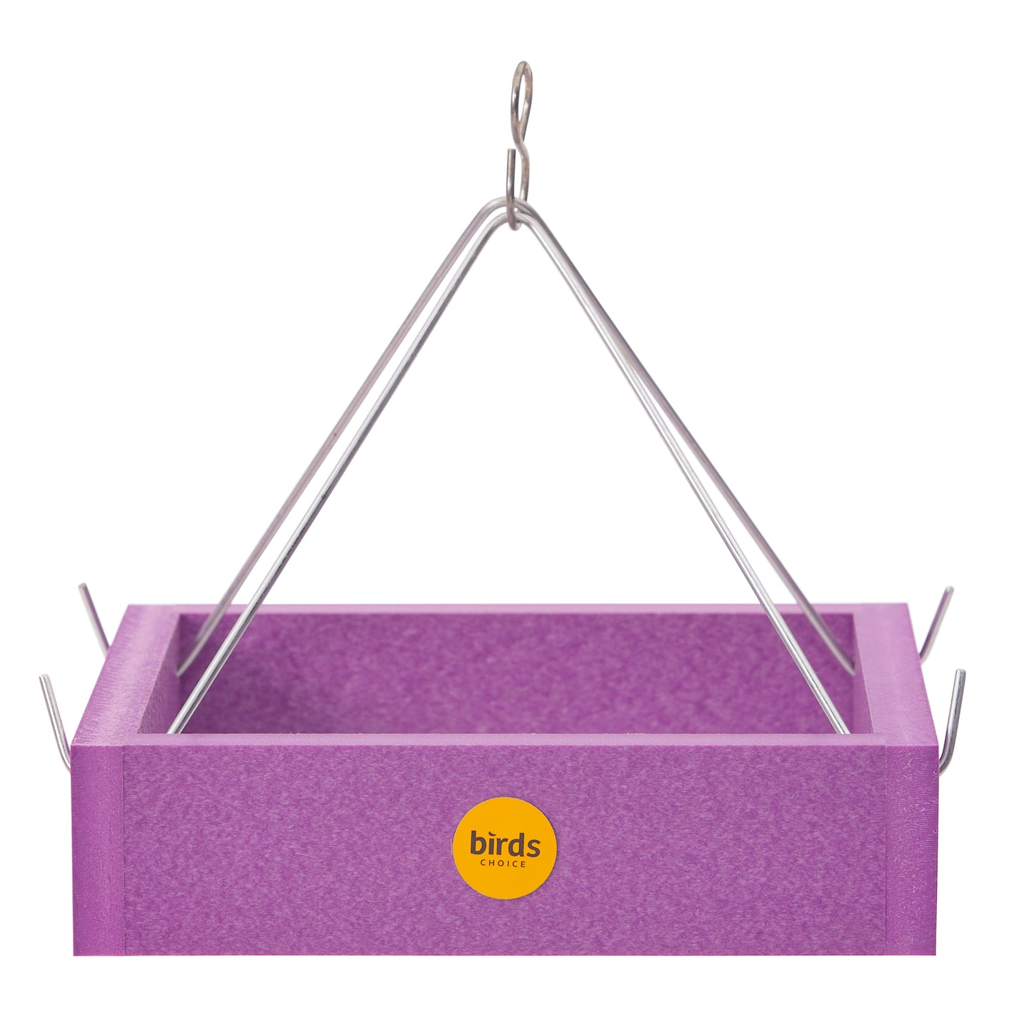Small Hanging Tray Bird Feeder in Purple Recycled Plastic-Limited Edition