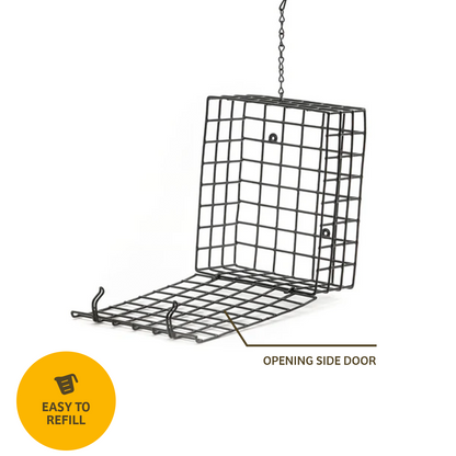 Seed and Suet Block Cage with Hanging Chain