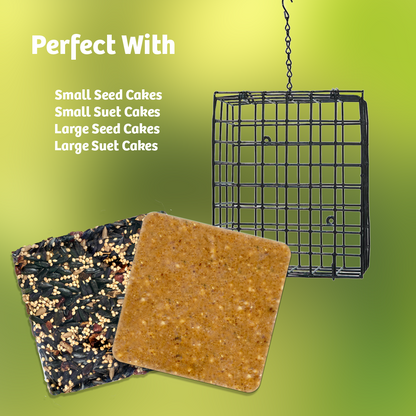 Seed and Suet Block Cage with Hanging Chain