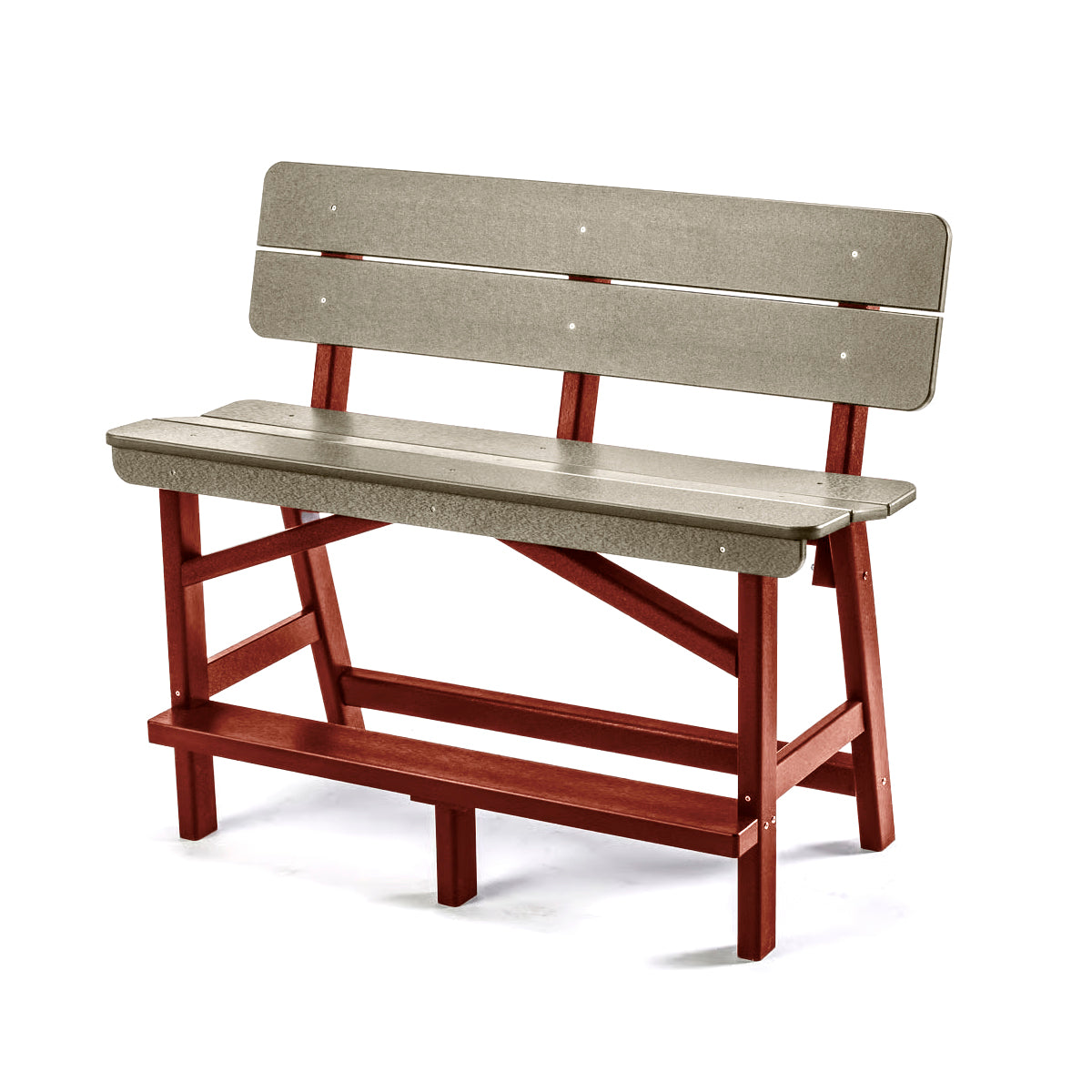 Classic Standard Bar Height Bench with Back