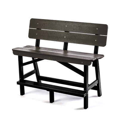 Classic Standard Bar Height Bench with Back