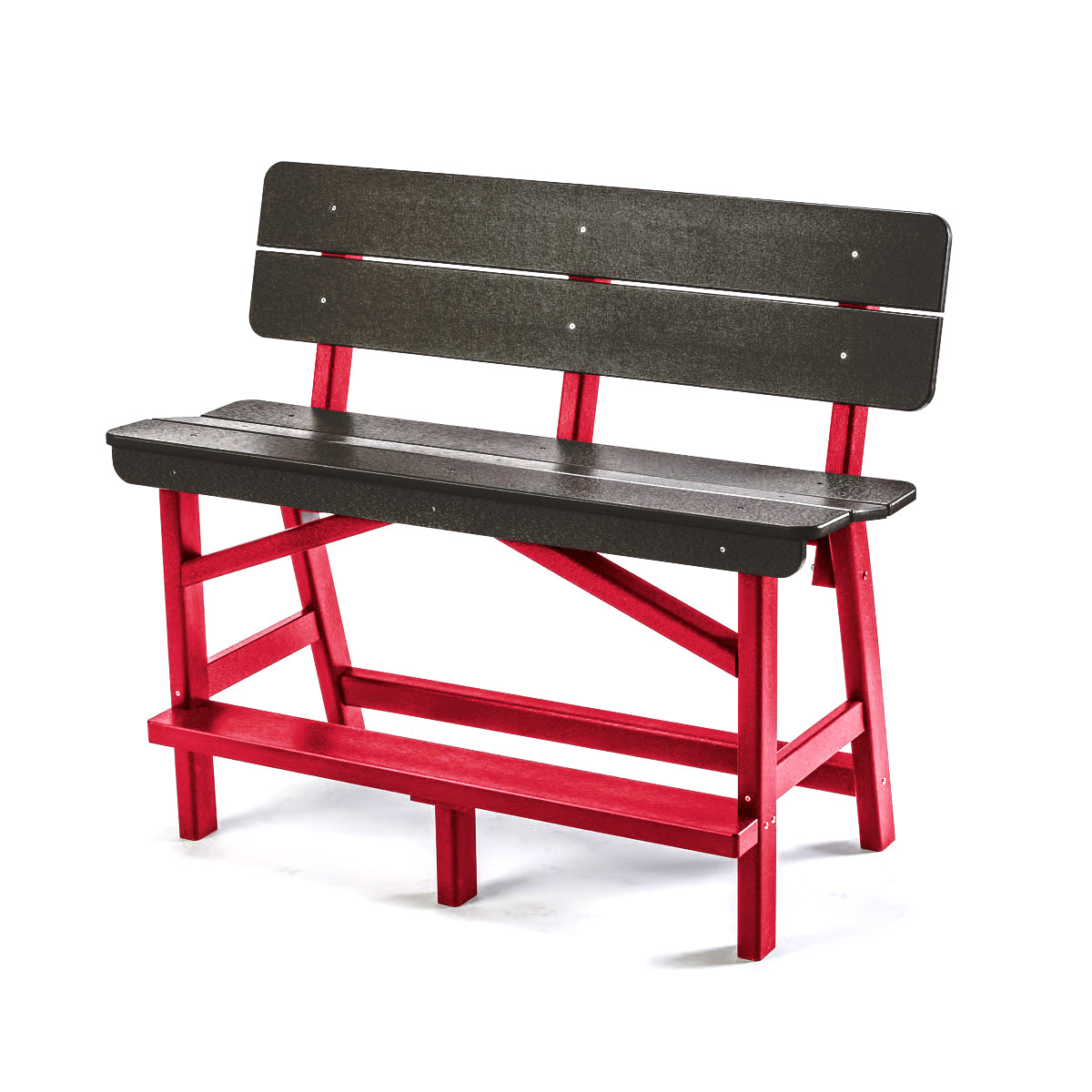 Classic Standard Bar Height Bench with Back