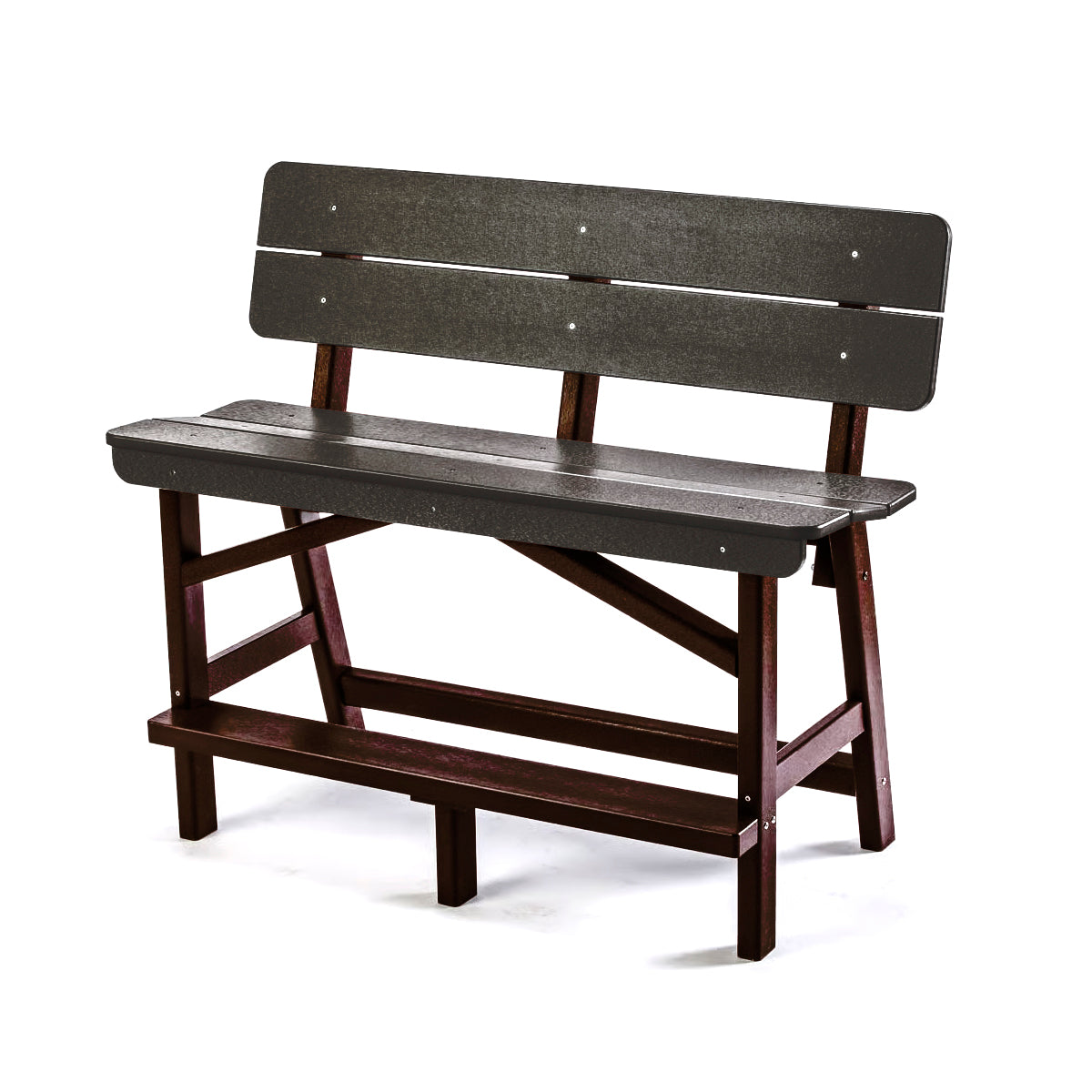 Classic Standard Bar Height Bench with Back