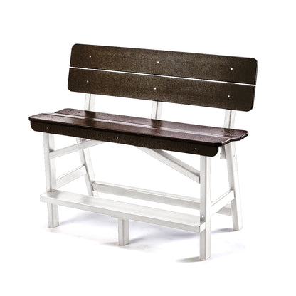 Classic Standard Bar Height Bench with Back