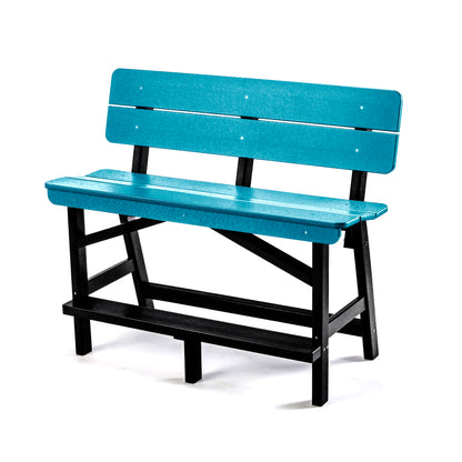 Classic Standard Bar Height Bench with Back