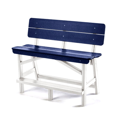 Classic Standard Bar Height Bench with Back