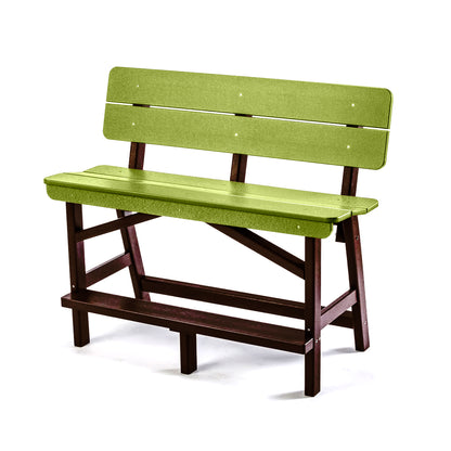 Classic Standard Bar Height Bench with Back