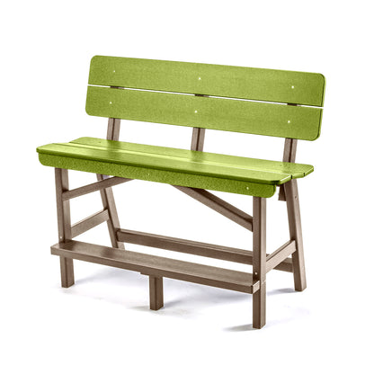 Classic Standard Bar Height Bench with Back