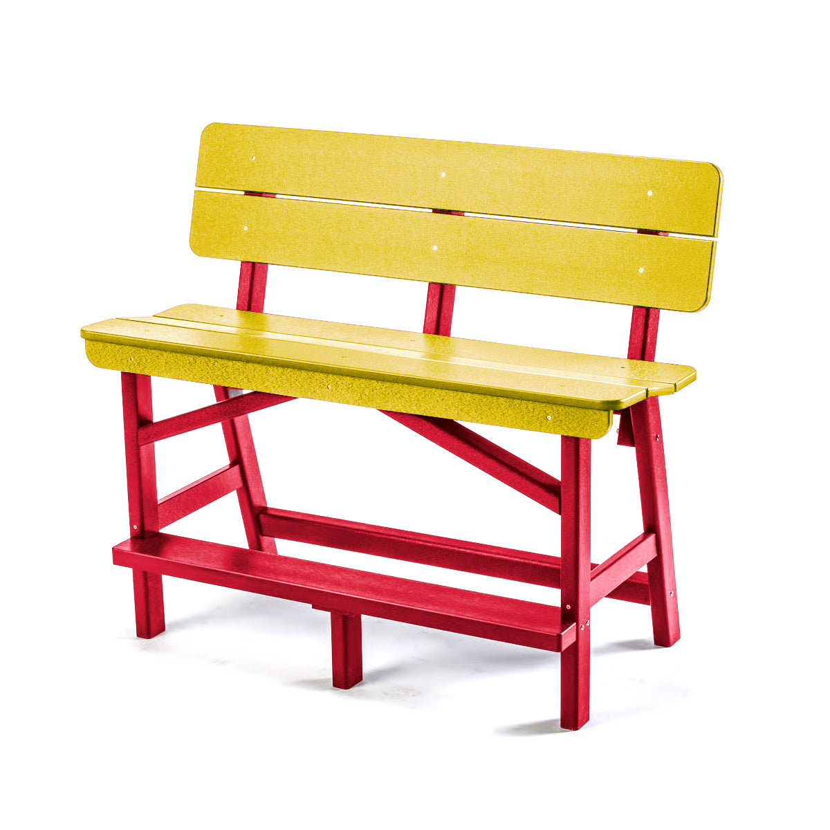 Classic Standard Bar Height Bench with Back