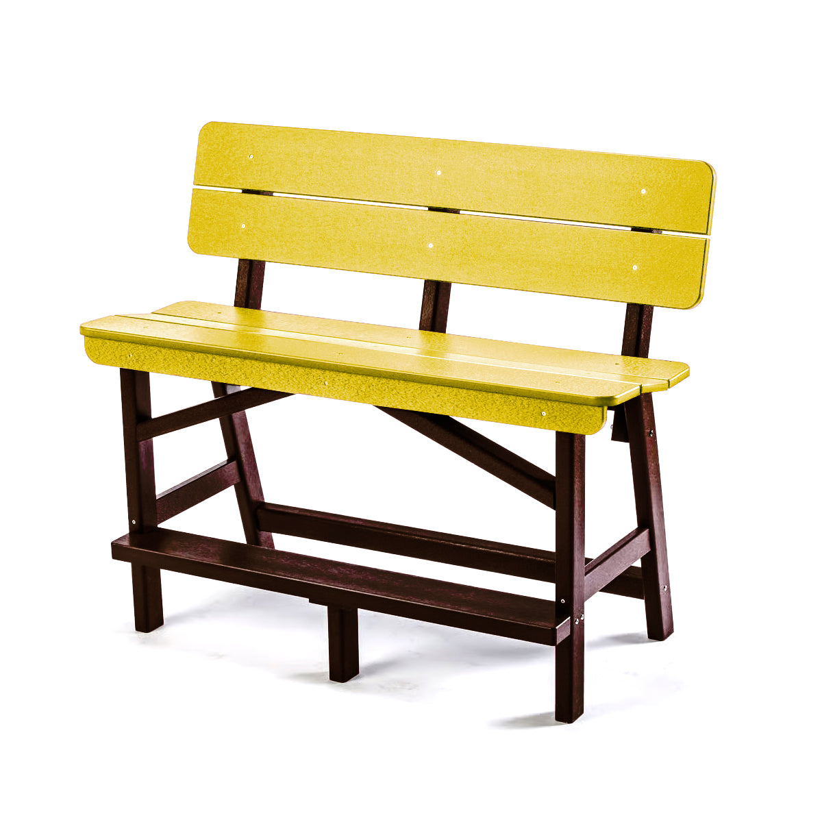 Classic Standard Bar Height Bench with Back