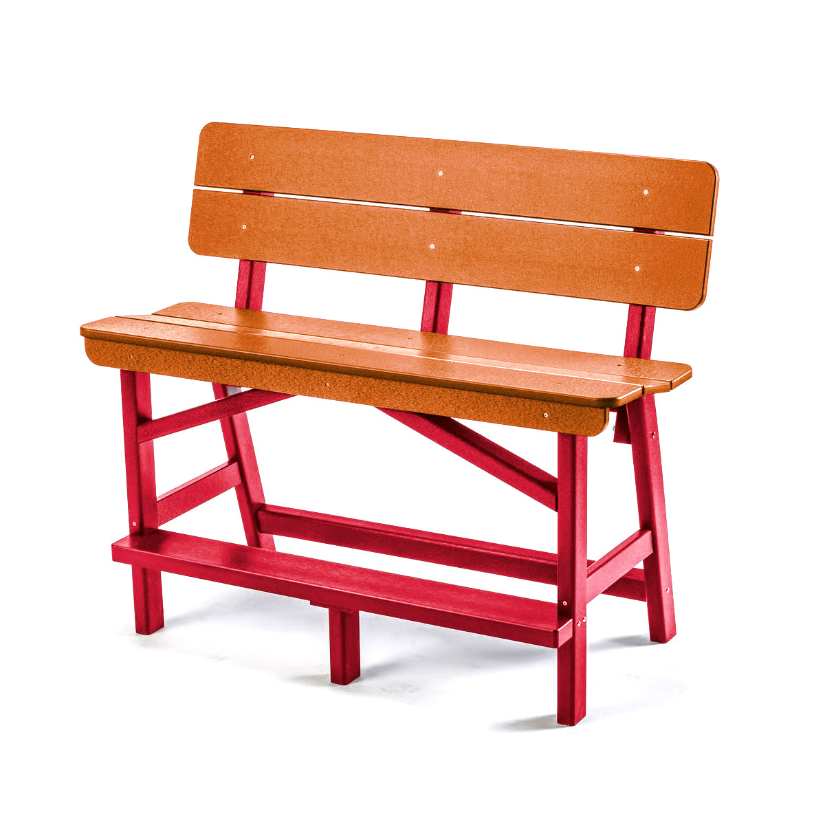 Classic Standard Bar Height Bench with Back