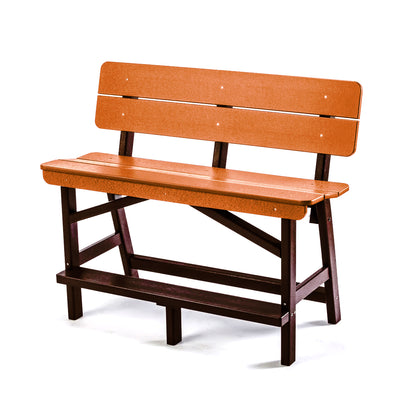 Classic Standard Bar Height Bench with Back