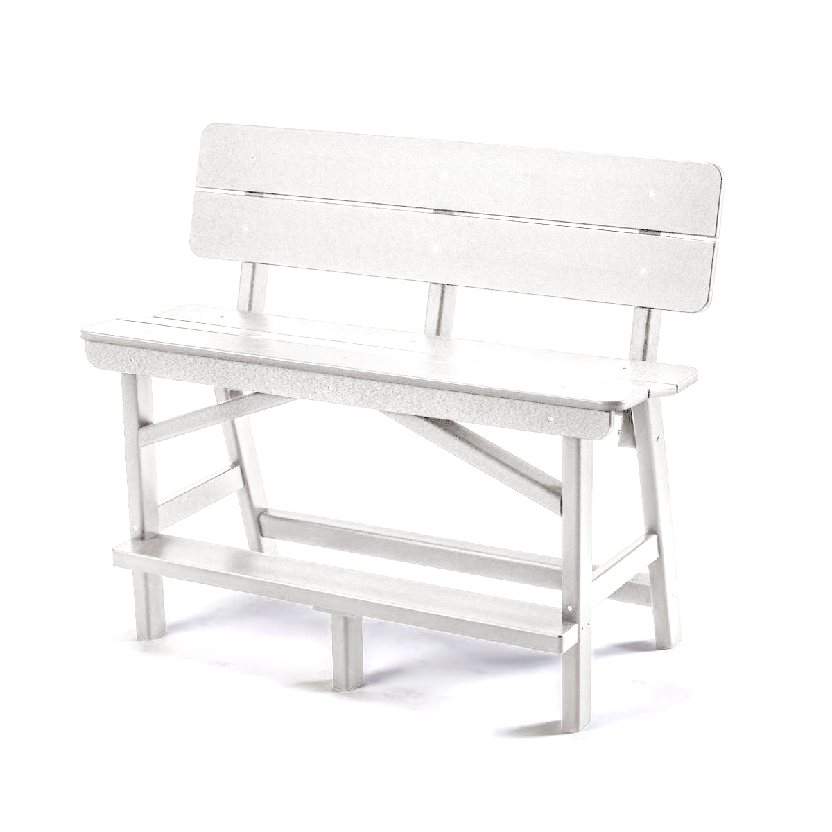 Classic Standard Bar Height Bench with Back