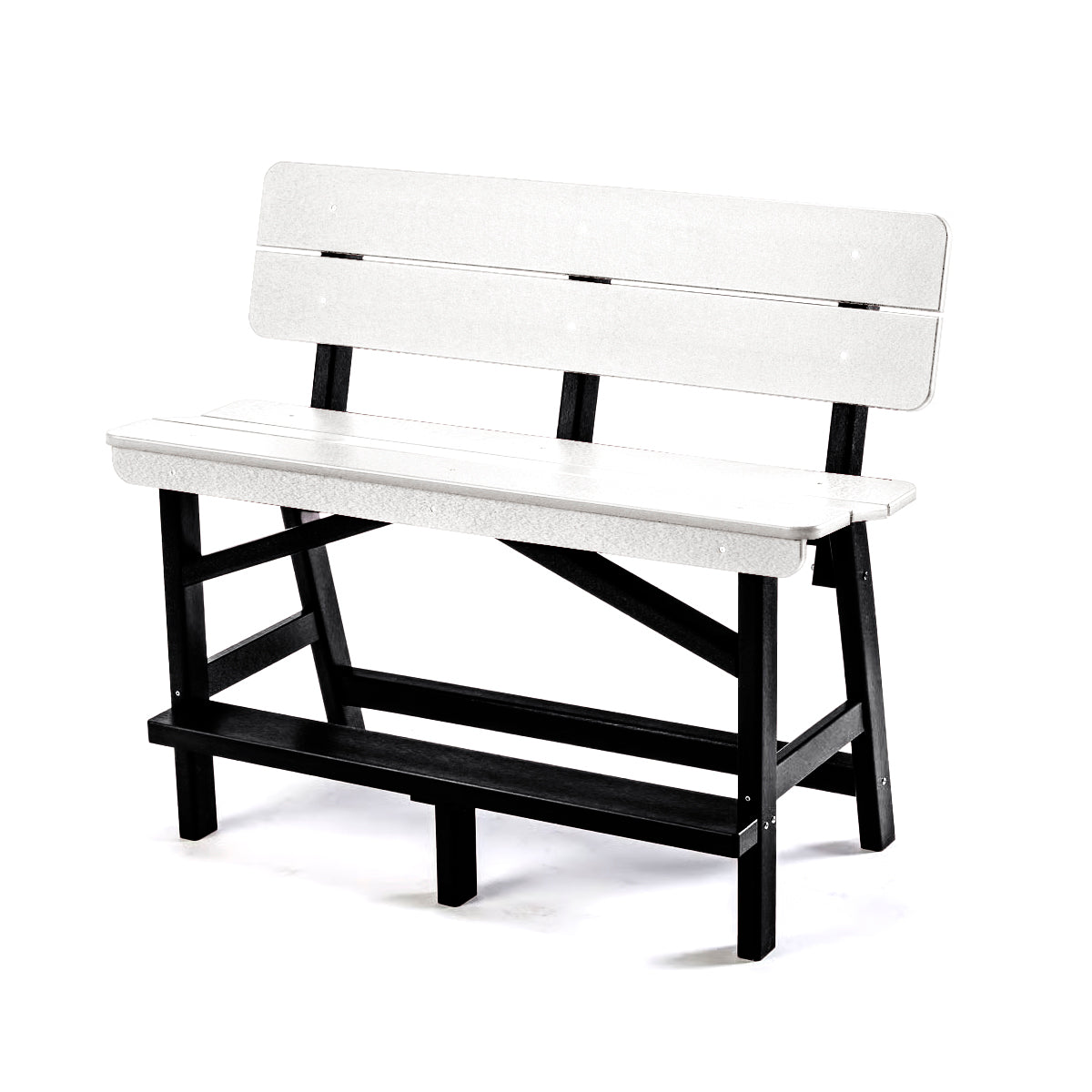 Classic Standard Bar Height Bench with Back