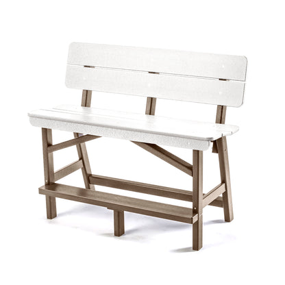 Classic Standard Bar Height Bench with Back