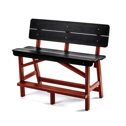 Classic Standard Bar Height Bench with Back