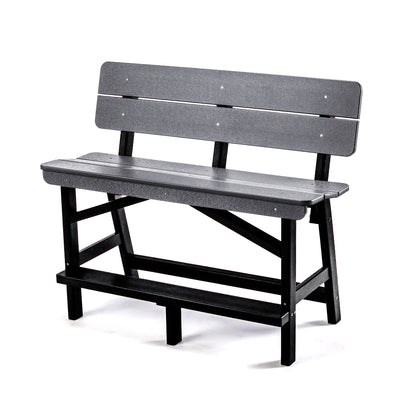 Classic Standard Bar Height Bench with Back