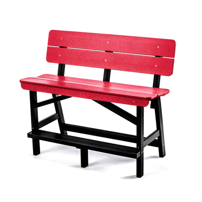 Classic Standard Bar Height Bench with Back