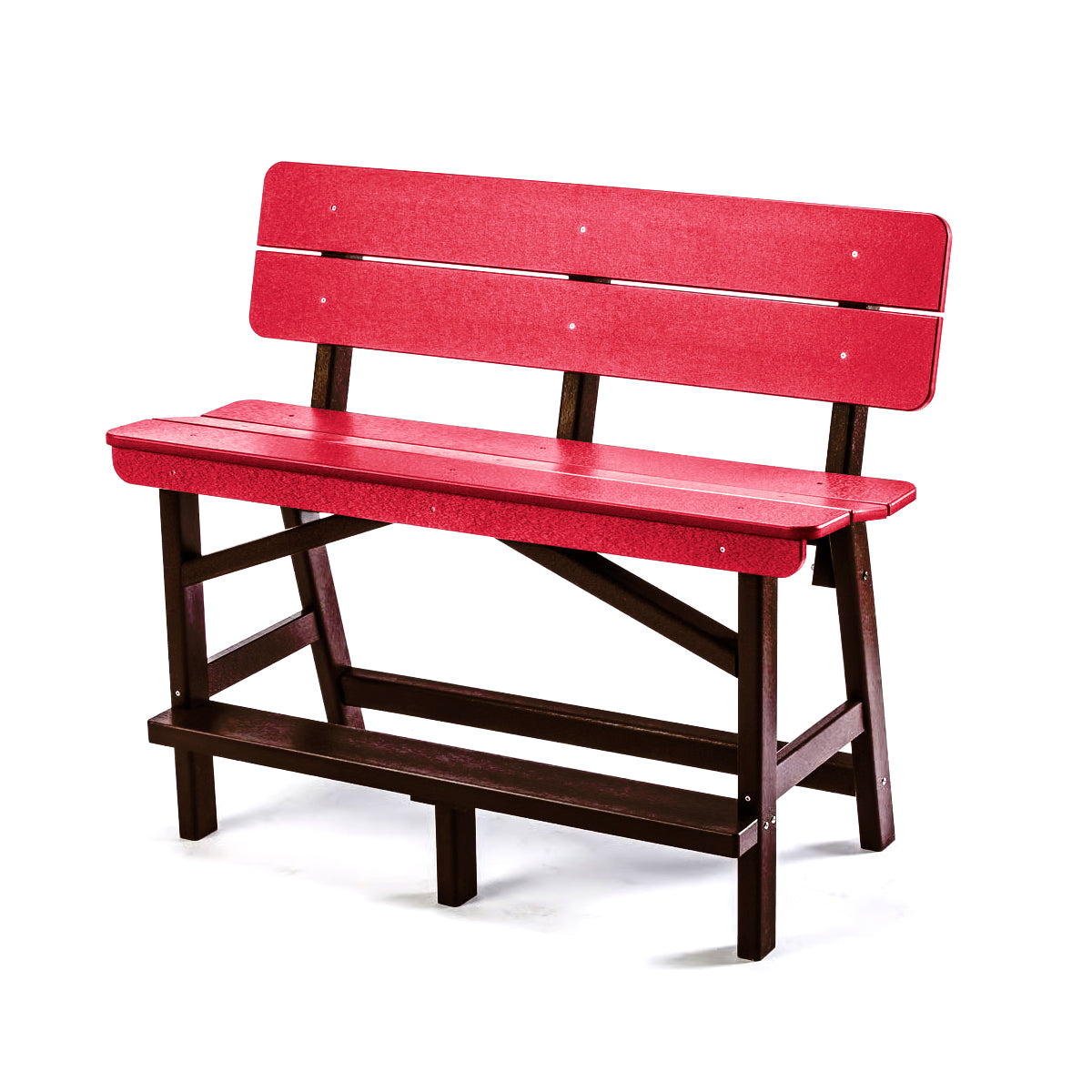 Classic Standard Bar Height Bench with Back