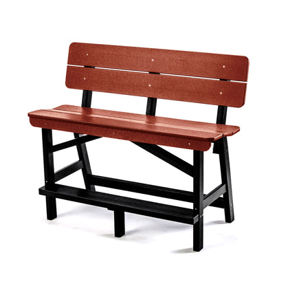 Classic Standard Bar Height Bench with Back