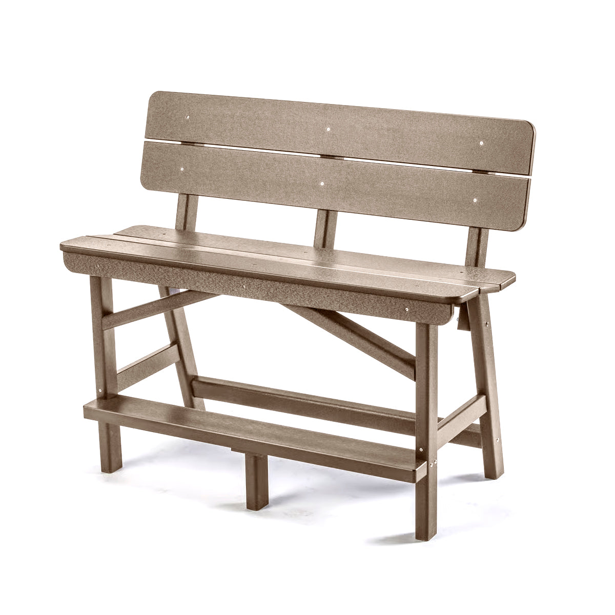 Classic Standard Bar Height Bench with Back