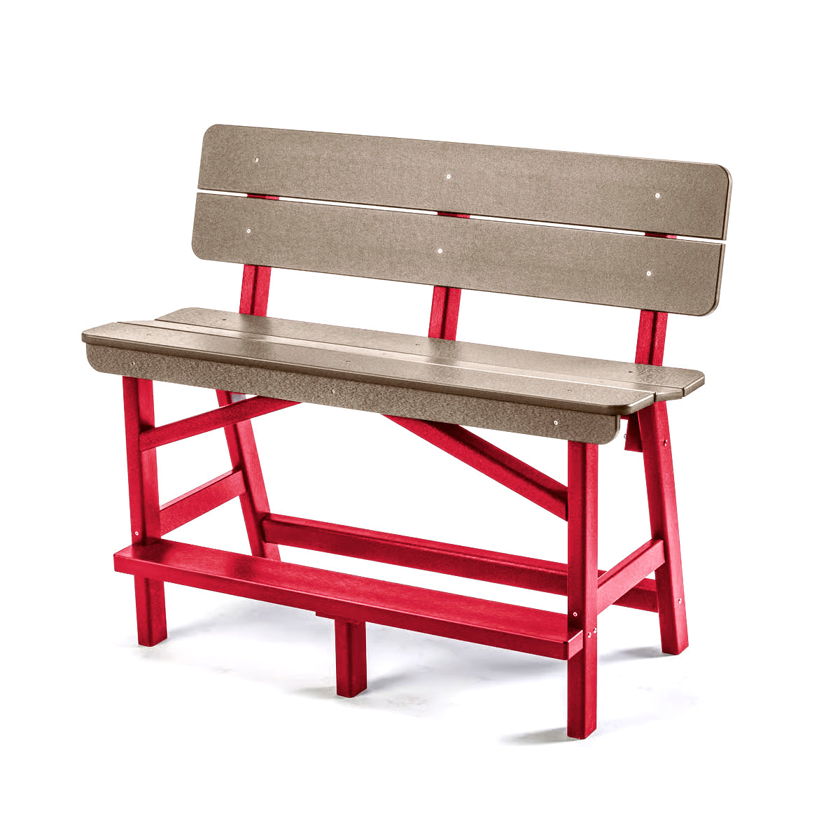 Classic Standard Bar Height Bench with Back