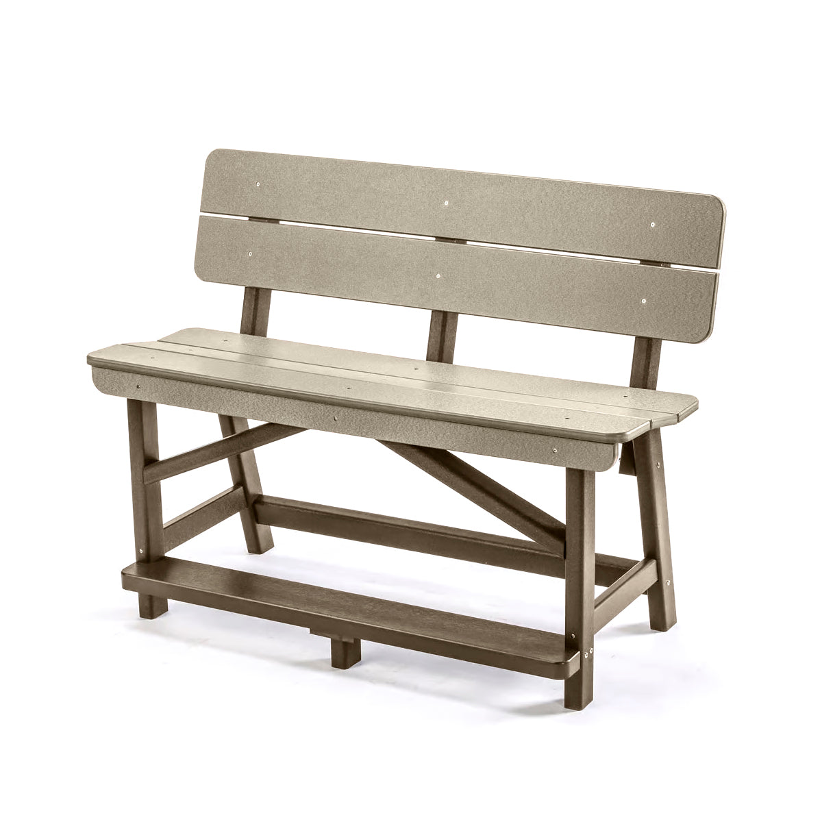 Classic Standard Counter Height Bench with Back