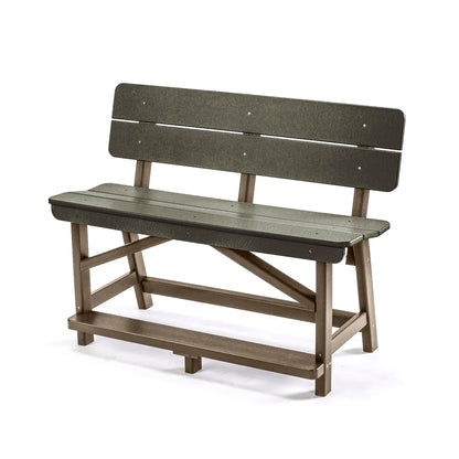 Classic Standard Counter Height Bench with Back