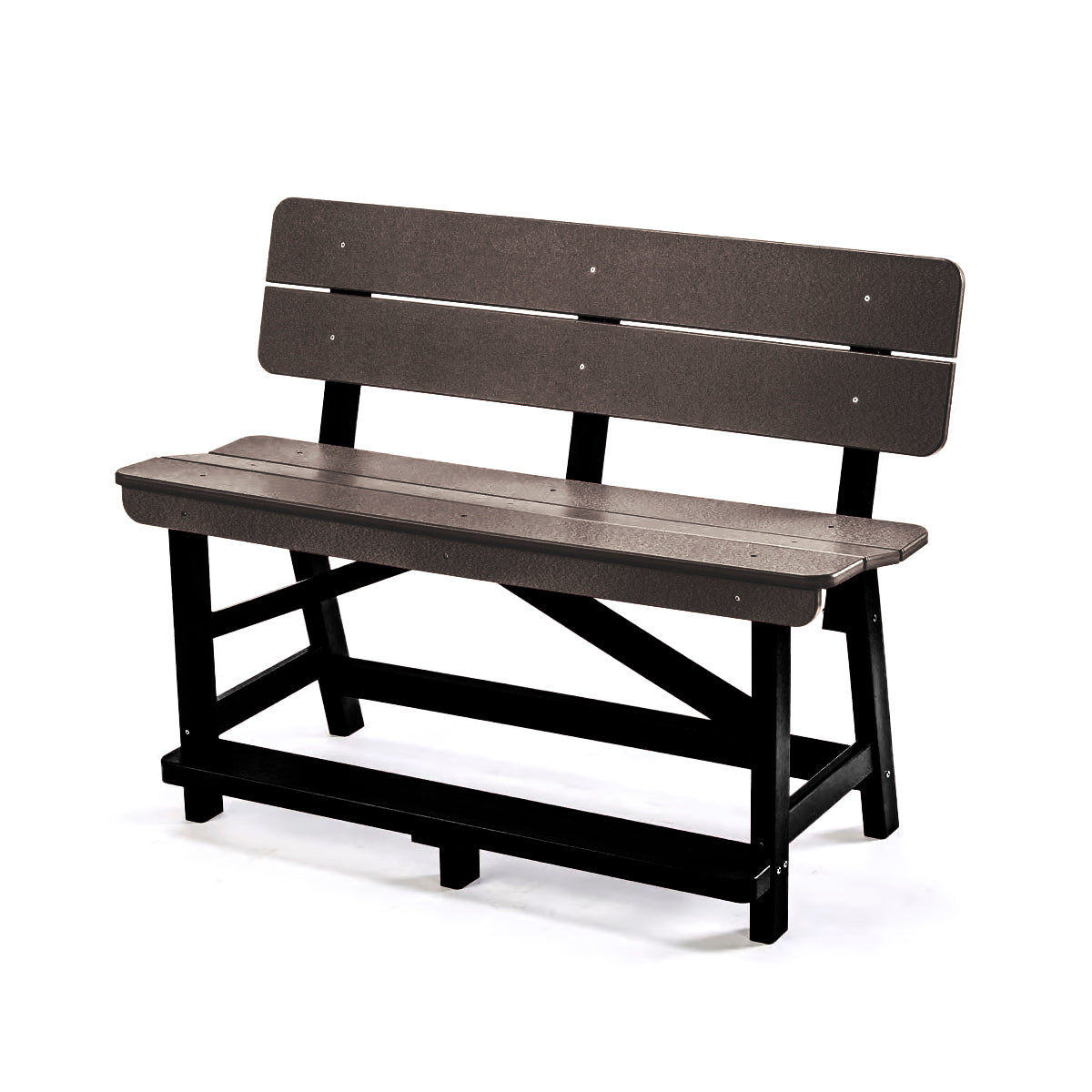 Classic Standard Counter Height Bench with Back