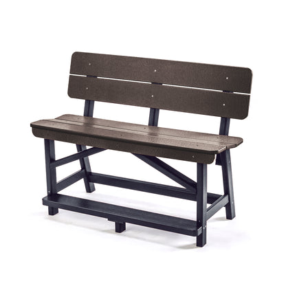 Classic Standard Counter Height Bench with Back