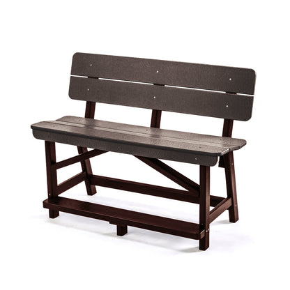 Classic Standard Counter Height Bench with Back