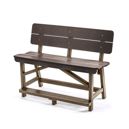 Classic Standard Counter Height Bench with Back