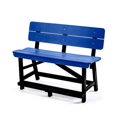 Classic Standard Counter Height Bench with Back