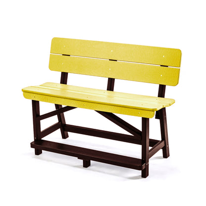 Classic Standard Counter Height Bench with Back