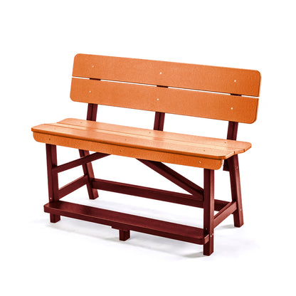 Classic Standard Counter Height Bench with Back