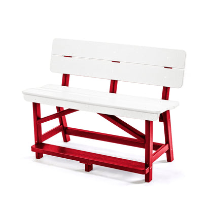 Classic Standard Counter Height Bench with Back