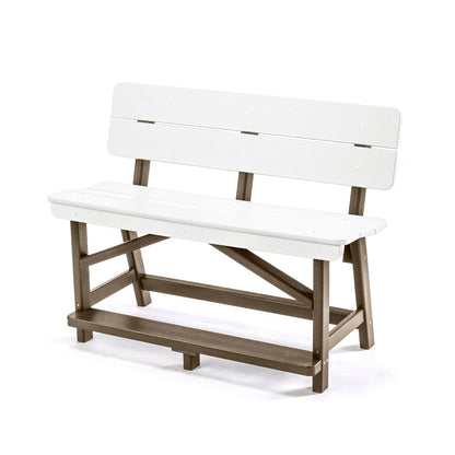 Classic Standard Counter Height Bench with Back