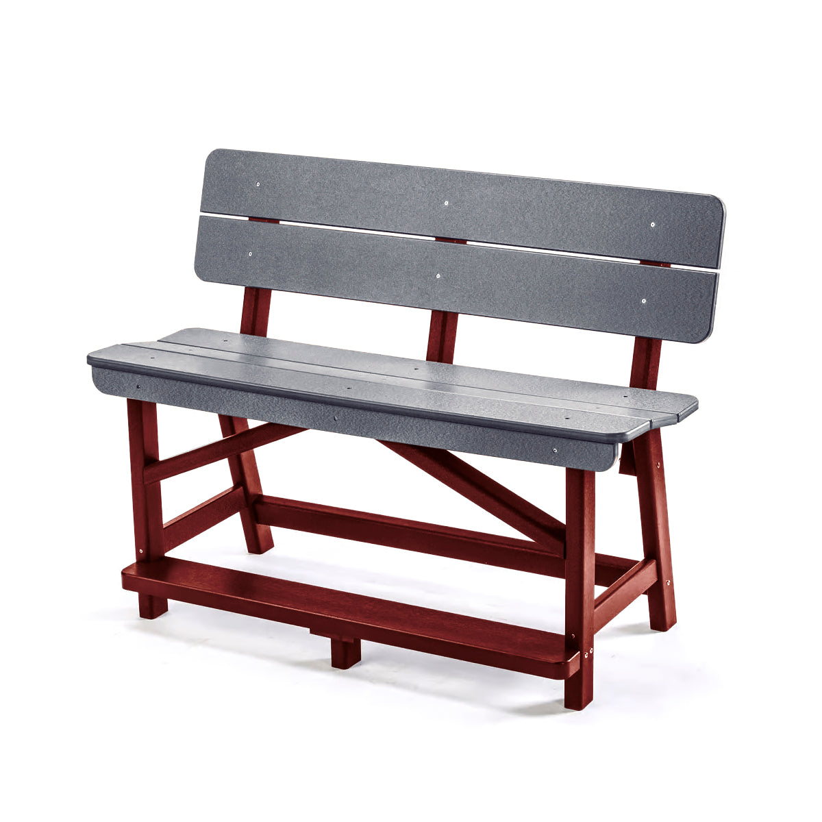 Classic Standard Counter Height Bench with Back