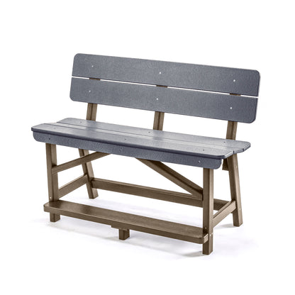 Classic Standard Counter Height Bench with Back