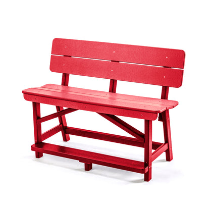 Classic Standard Counter Height Bench with Back