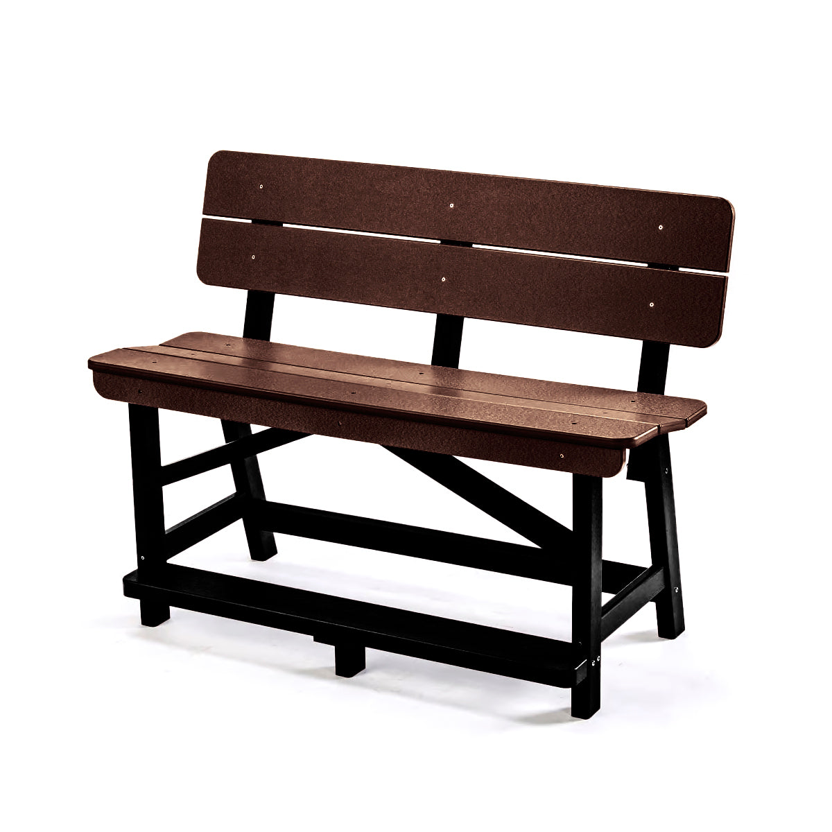 Classic Standard Counter Height Bench with Back