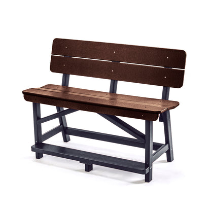 Classic Standard Counter Height Bench with Back