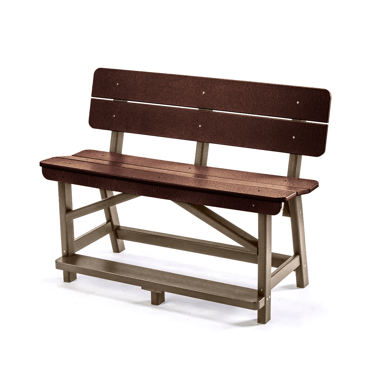 Classic Standard Counter Height Bench with Back