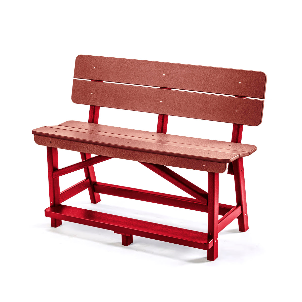 Classic Standard Counter Height Bench with Back