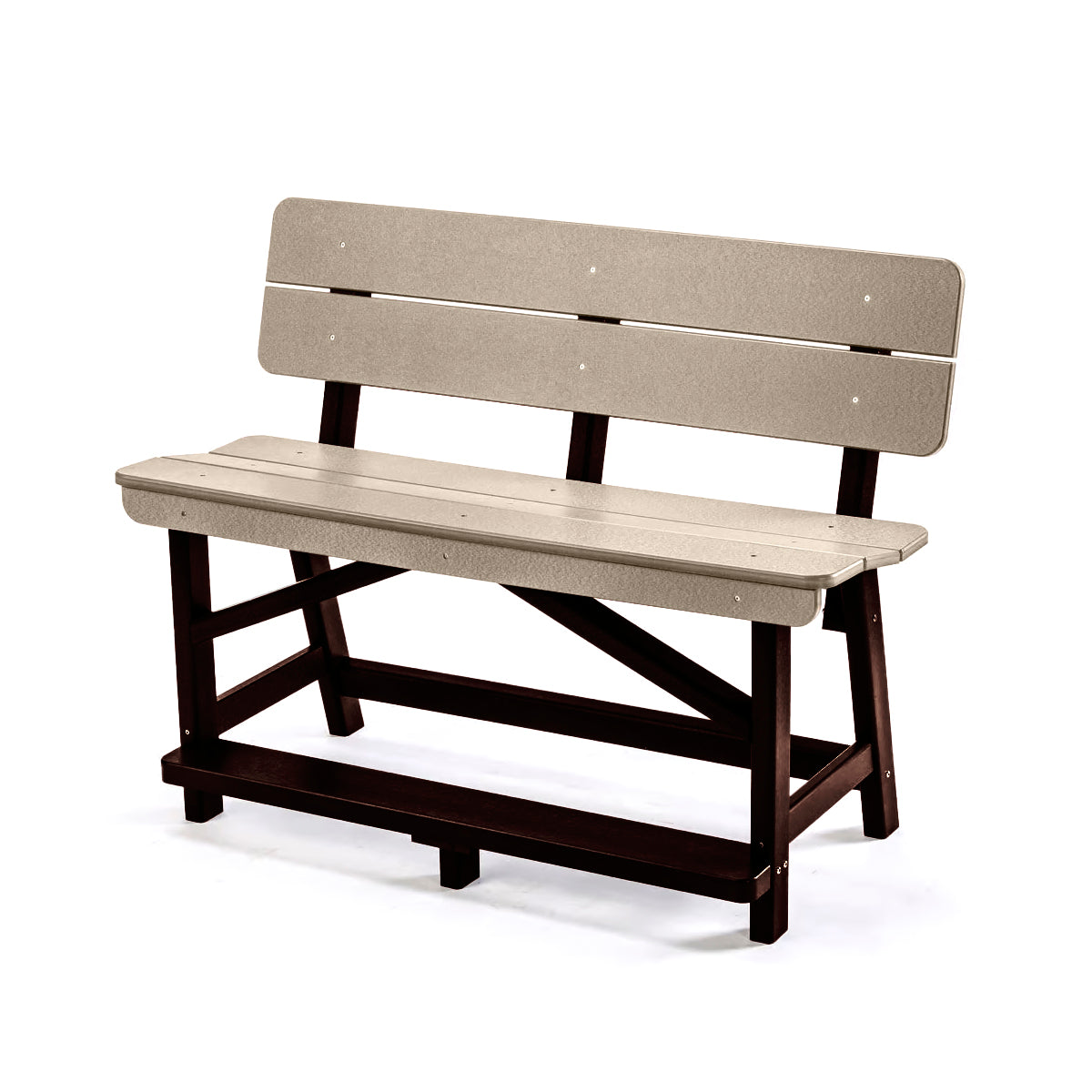 Classic Standard Counter Height Bench with Back