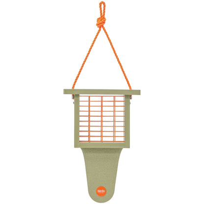 Suet Feeder with Tail Prop Color Pop Collection in Fern Green Recycled Plastic - Birds Choice