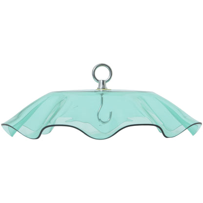 Teal Protective Cover for Hanging Bird Feeder with Scalloped Edges - Birds Choice