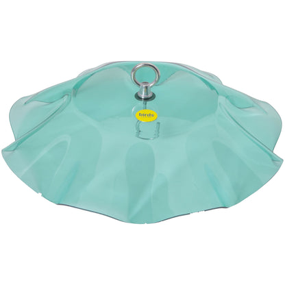 Teal Protective Cover for Hanging Bird Feeder with Scalloped Edges - Birds Choice