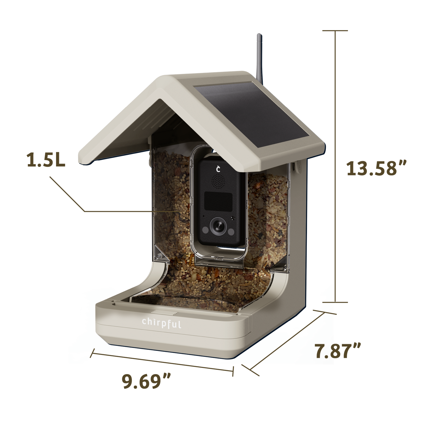 Chirpful Smart Feeder - 4k Camera | Solar-Powered | AI-Driven