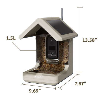 Chirpful Smart Feeder - 4k Camera | Solar-Powered | AI-Driven